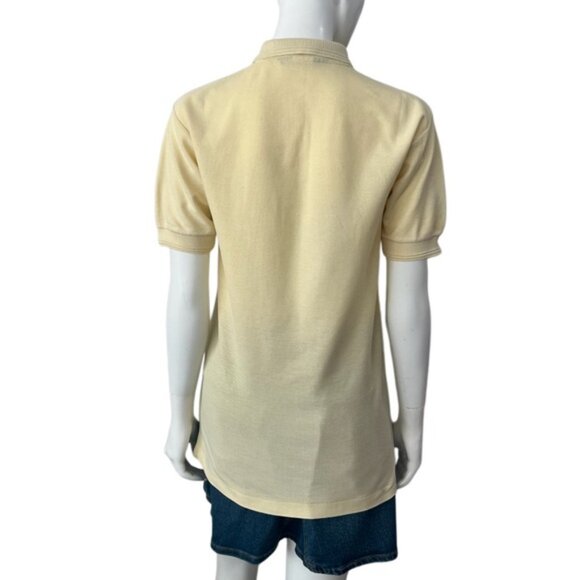 Vintage ves aint aurent portswear ellow 00 otton olo hirt - Picture 2 of 11